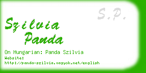 szilvia panda business card